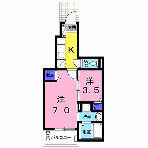 アグレアーブルＢの間取り