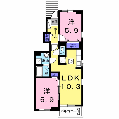 コンフォーティア鮎喰の間取り