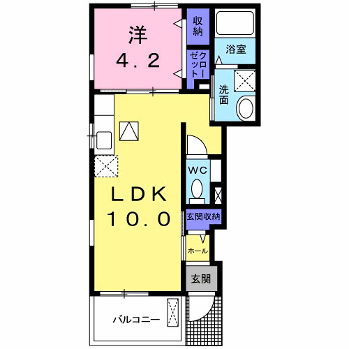 クラール名東　Ａの間取り