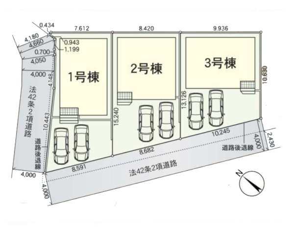 【区画図】 | 大府市朝日町２丁目97-2『仲介料無料』新築戸建て | 3号棟