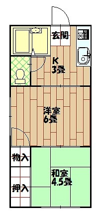 コーポ由美B棟の間取り