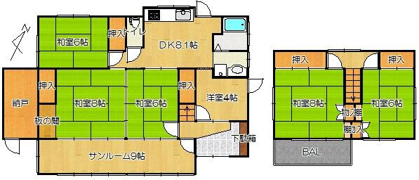 逆井４丁目戸建の間取り