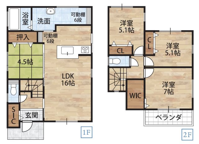 西浜1区画・新築戸建の間取り