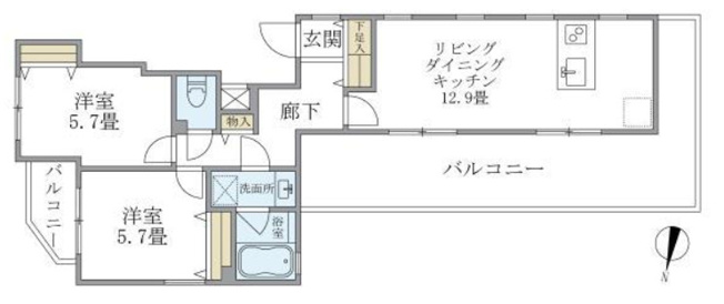 【間取り】 | グランデュオ駒沢Ⅱ