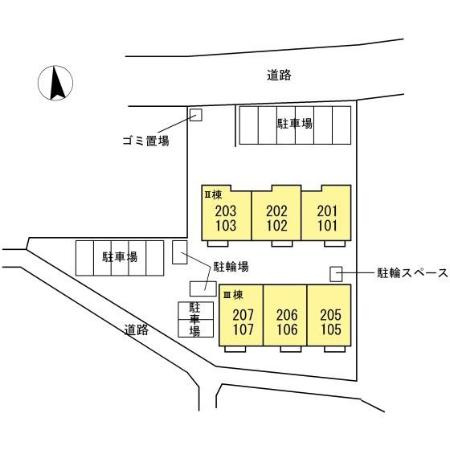 ハイモール Ⅱ棟の駐車場
