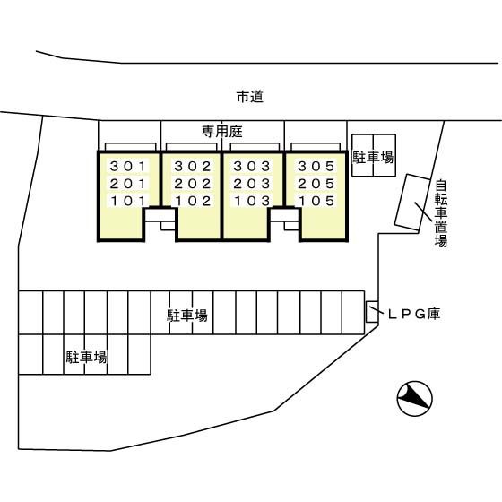 グランドゥール笹塚の区画図