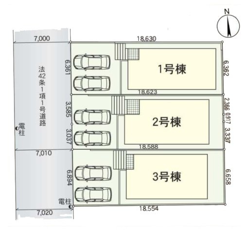 【区画図】 | 岡崎市中町字東丸根213『仲介料無料』新築戸建て | 2号棟