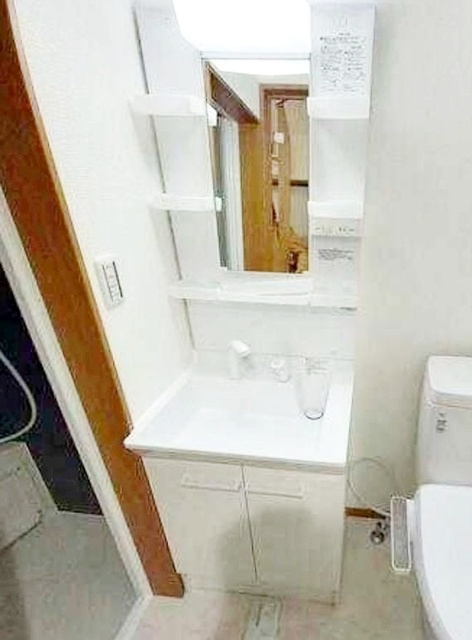 大和市草柳１丁目のアパートの洗面所