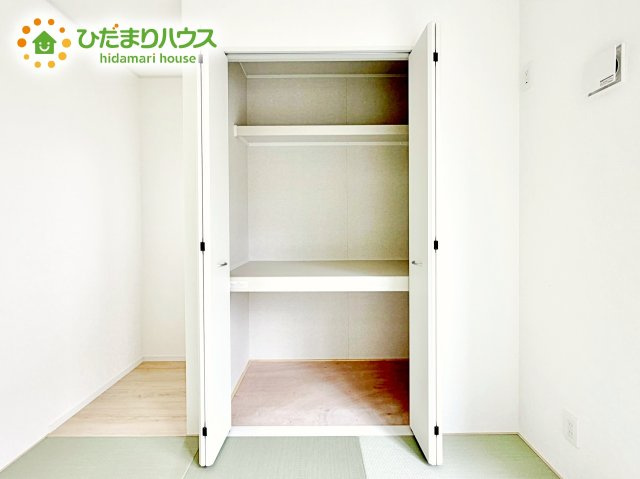 【収納】 | 笠間市鯉淵第9　新築戸建　1号棟 | 和室の収納は横開きクローゼット！物の出し入れも楽々です(^^)