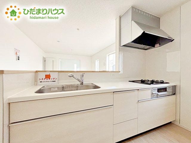 【キッチン】 | 笠間市鯉淵第9　新築戸建　2号棟 | 料理をしながらでも、ご家族との会話を楽しめる対面式キッチン♪