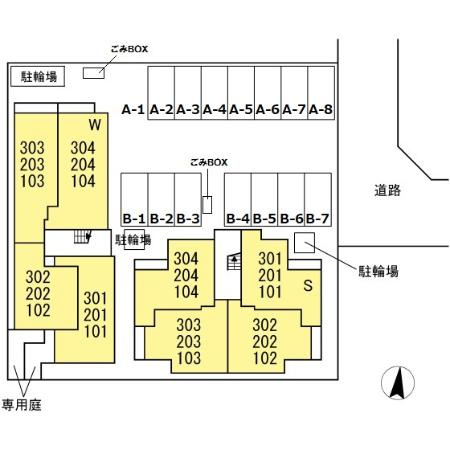 グランテリア楽々園Ｗの区画図