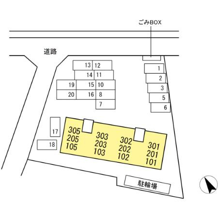 クレージュ中村の区画図