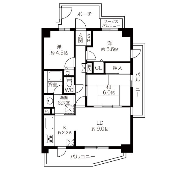 コートハウス常盤台の間取り