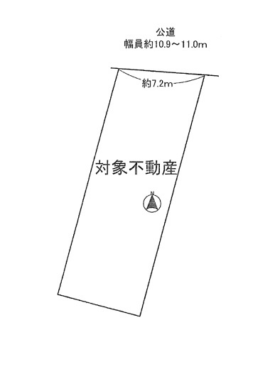 浪速区桜川　売土地の土地図