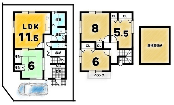 神明宮東の間取り