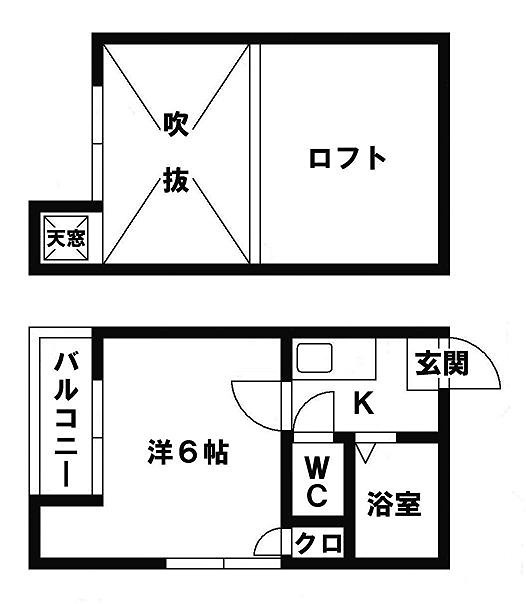福岡市南区三宅２丁目のアパートの間取り