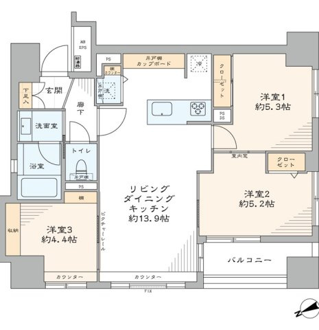 ラヴィドール目白の間取り