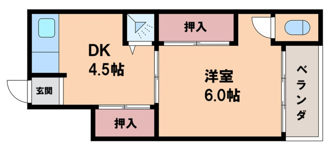 【間取り】 | 阿倍野区王子町　文化住宅