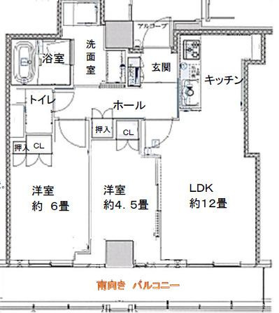 プラウドタワー安堂寺の間取り
