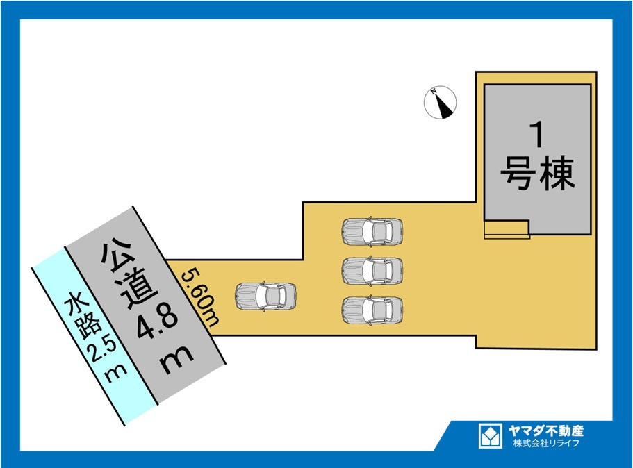 グラファーレ　一宮市大赤見　全1区画分譲の区画図|■区画図
■YAMADA電機の　ヤマダ不動産　株式会社リライフ　
いつでもお問合わせ下さい。