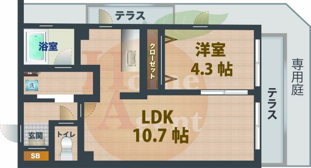 【間取り】 | フィットエル阿佐ヶ谷 | 1LDKのお部屋です。