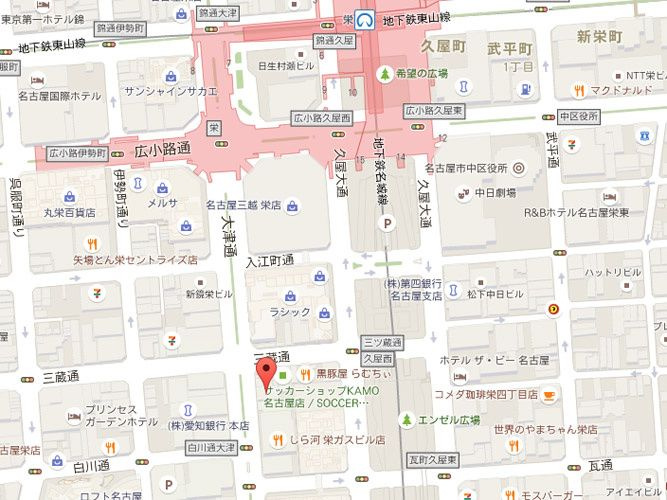エフジー栄ビルの地図