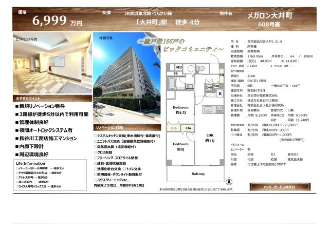 ★仲介手数料無料★メガロン大井町のその他