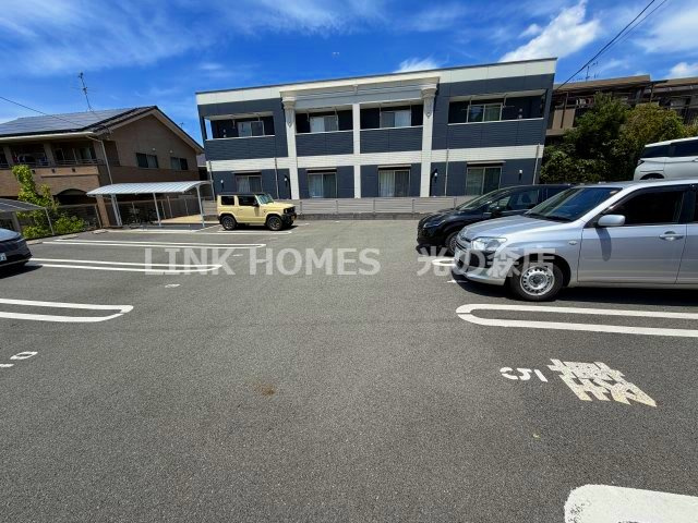 熊本市東区健軍３丁目のアパートの駐車場
