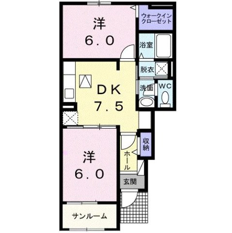 【間取り】 | グレースガーデン南高下Ⅲ