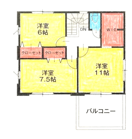 福岡市西区今津の新築一戸建の間取り