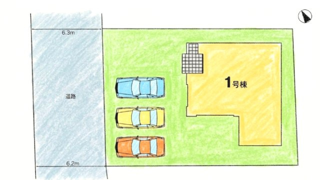 福岡市西区今津の新築一戸建の区画図