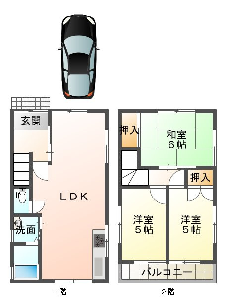 西舞子3丁目戸建の間取り