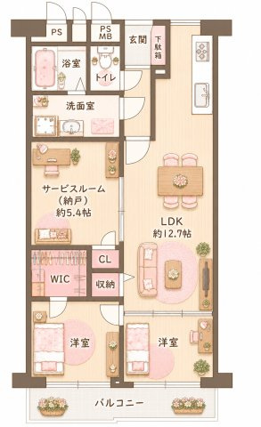 労住まきのハイツ２号棟の間取り|間取り図はいかがですか？ご希望を叶える間取りですか？リビングの広さは？水回りの位置は？カウンターキッチン？など色々な情報が集約されています。弊社ではリフォームなどのご相談も承っております。