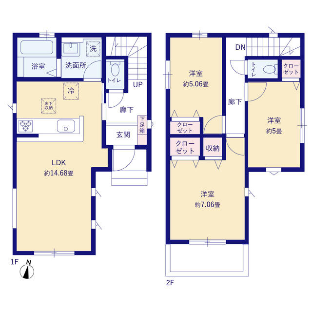 ４３１５市川市宮久保２３期２棟の間取り