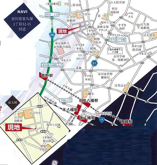 ４３１５市川市宮久保２３期２棟の地図