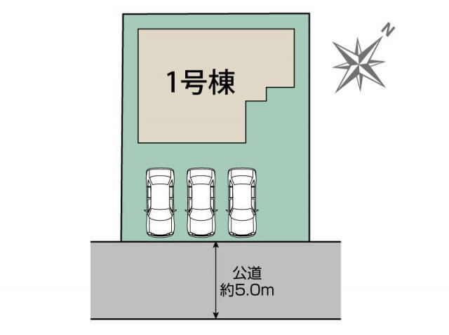 ブルーミングガーデン　市川市中国分５丁目１棟／１期１号棟の区画図|市川市中国分5丁目1棟区画図