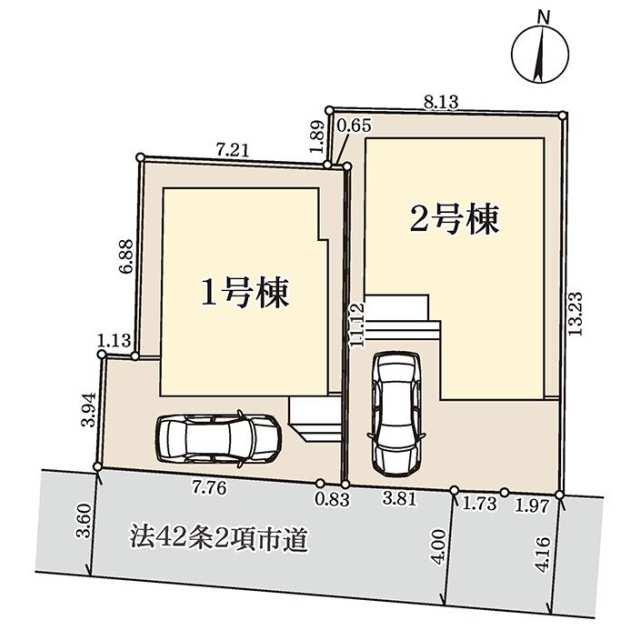 市川市菅野２丁目の区画図