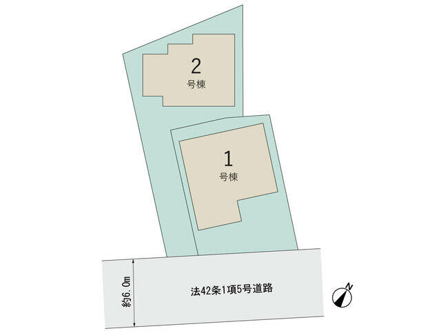 ４３２２流山市向小金８期２棟の区画図