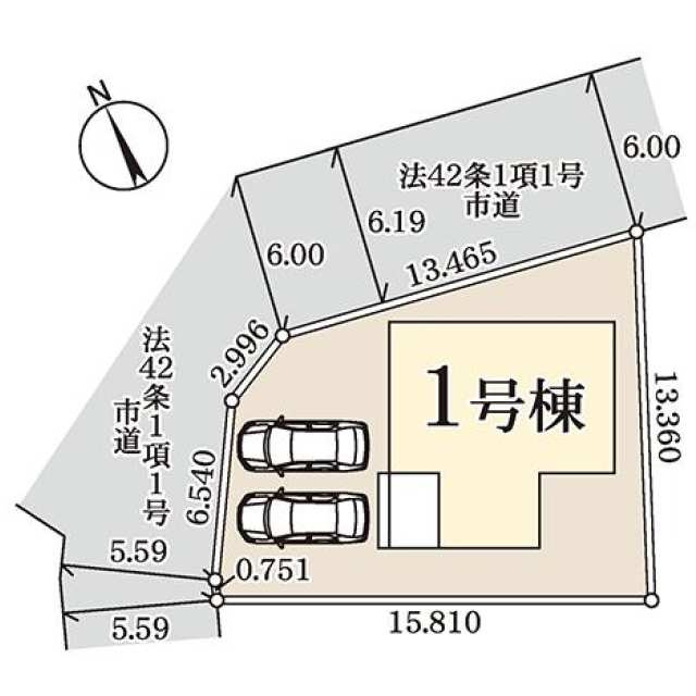流山市東深井第４の区画図