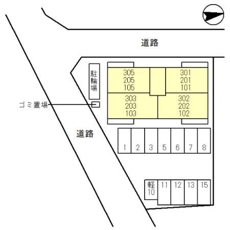 アリア大江の区画図