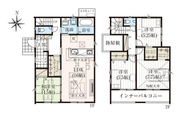 【間取り】 | ＧＲＡＦＡＲＥ　福島市御山　1号棟 | ★内覧予約でブランド米2kg★