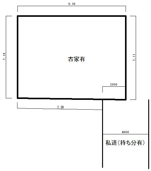 流山市大字鰭ケ崎の売地の区画図|間取図　現況優先