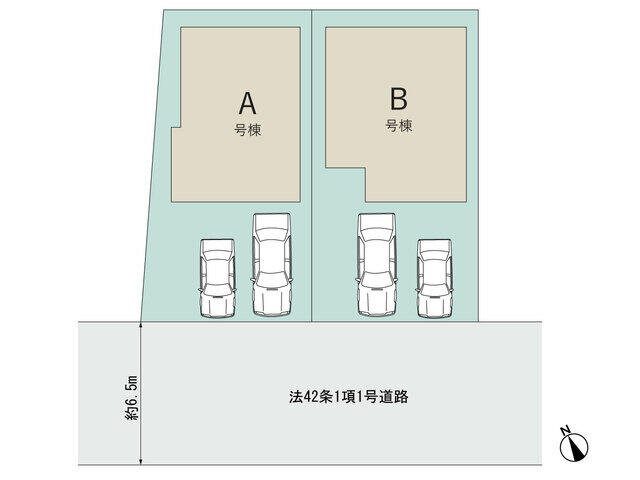 千葉市花見川区宮野木台４丁目２３３番の区画図