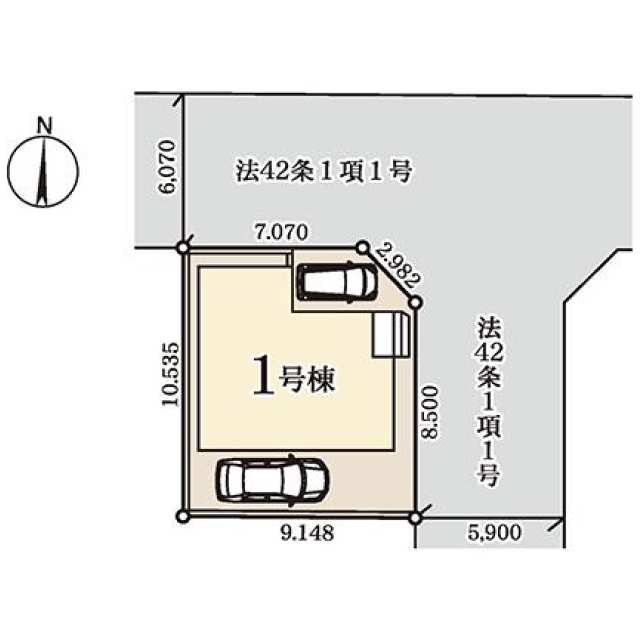 さつきが丘１丁目の区画図