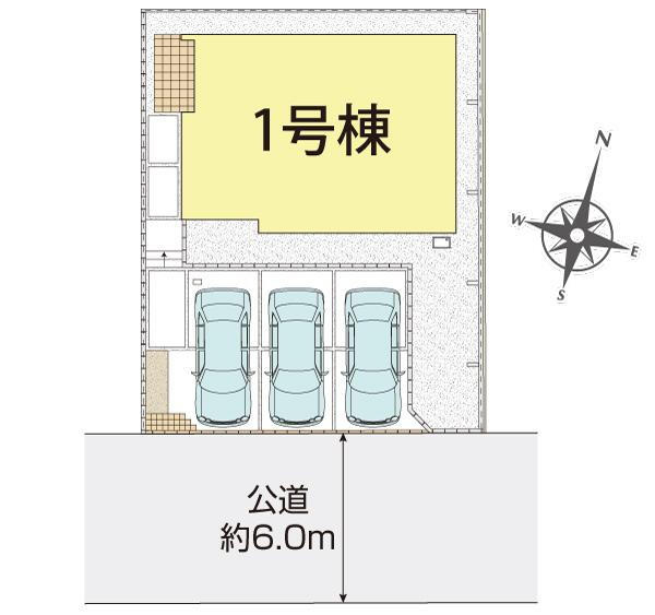 ブルーミングガーデン　千葉市若葉区都賀の台１丁目２期１棟／２期１号棟の区画図