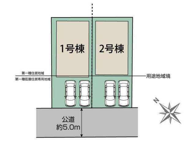 ブルーミングガーデン　千葉市若葉区千城台西１丁目２棟／１期２号棟の区画図