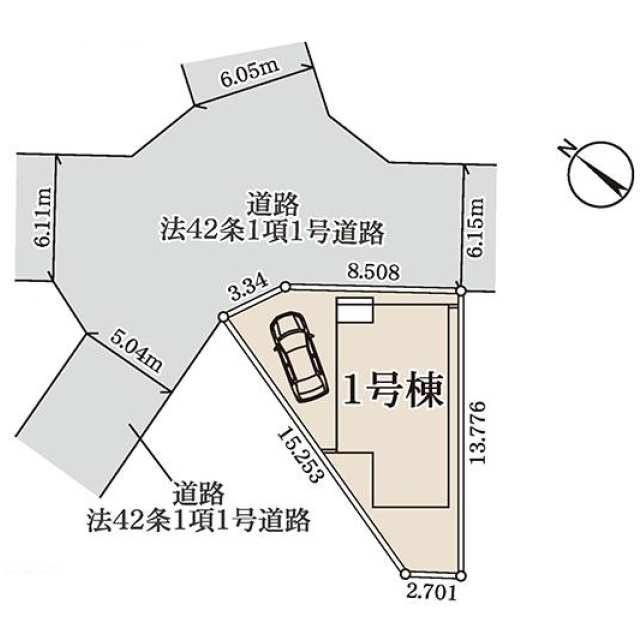 千城台北３丁目の区画図