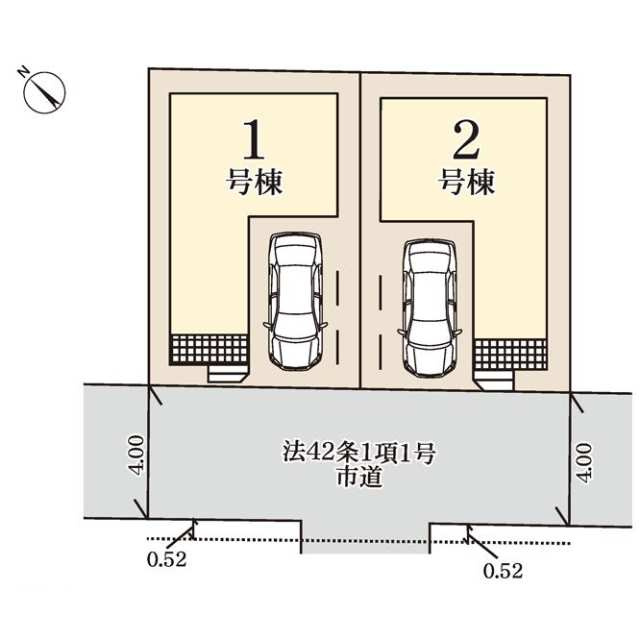 稲毛海岸４丁目の区画図