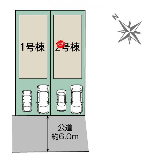 ブルーミングガーデン　千葉市美浜区磯辺３丁目２棟／１期１号棟の区画図