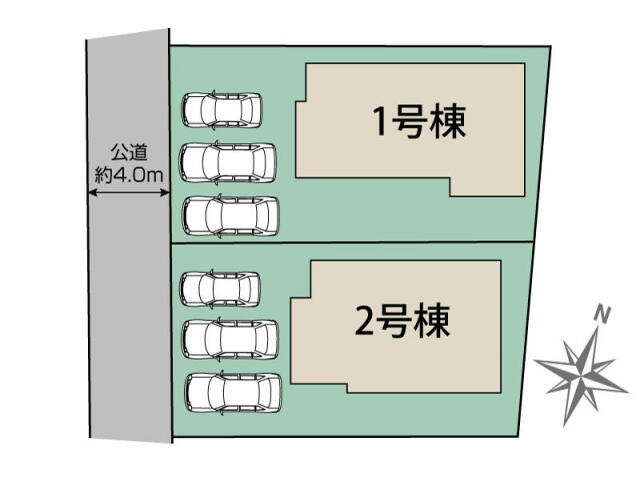 ブルーミングガーデン　千葉市緑区あすみが丘２丁目２棟／１期２号棟の区画図